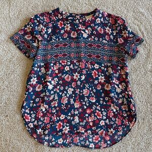 Loft Floral Short Sleeve Top